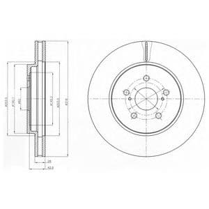 BG4253 Delphi Гальмівний диск