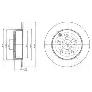 BG4303 Delphi Тормозной диск для Toyota Avensis