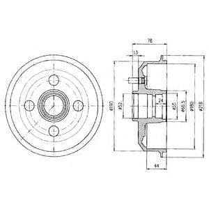 BF329 Delphi Гальмівний барабан
