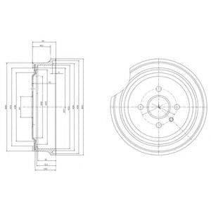 BF367 Delphi Тормозной барабан