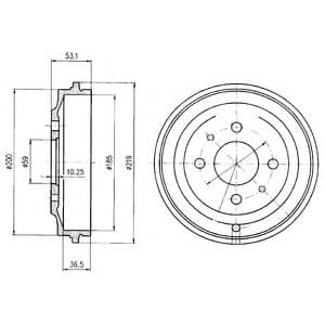 BF389 Delphi Гальмівний барабан