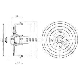 BF399 Delphi Тормозной барабан