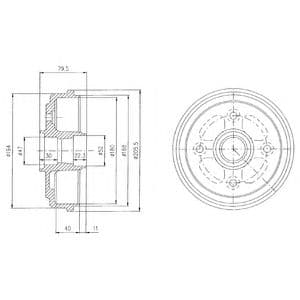 BF400 Delphi Гальмівний барабан