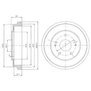 BF419 Delphi Гальмівний барабан