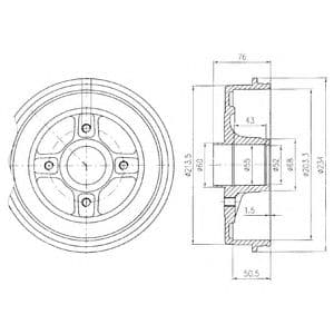 BF423 Delphi Гальмівний барабан