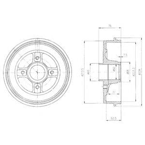BF427 Delphi Гальмівний барабан