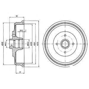 BF430 Delphi Тормозной барабан