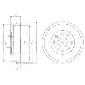 BF456 Delphi Гальмівний барабан