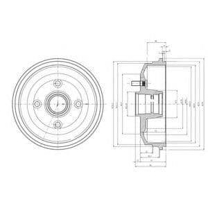 BF468 Delphi Гальмівний барабан