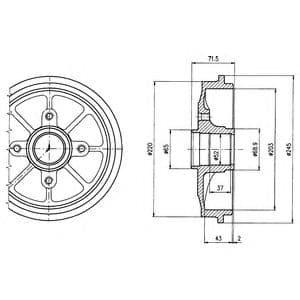 BF484 Delphi Гальмівний барабан