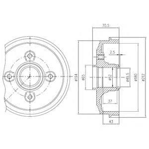 BFR190 Delphi Тормозной барабан