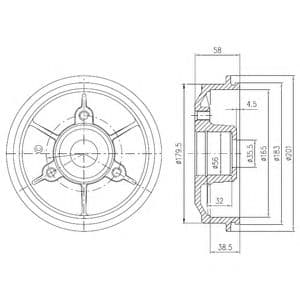 BFR267 Delphi Гальмівний барабан