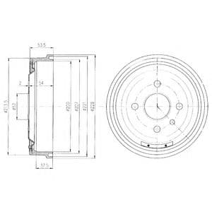 BF151 Delphi Тормозной барабан