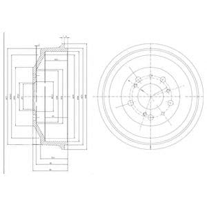 BF153 Delphi Гальмівний барабан