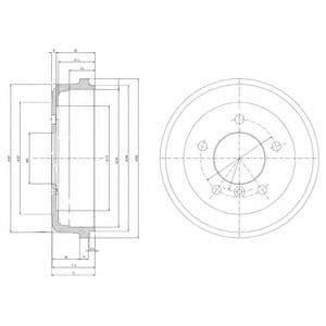 BF168 Delphi Тормозной барабан