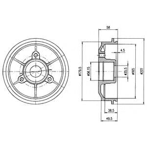 BF267 Delphi Гальмівний барабан
