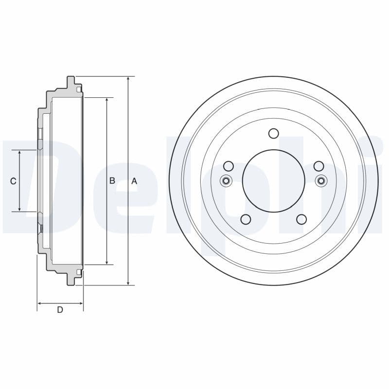 bf613 Delphi Тормозной барабан