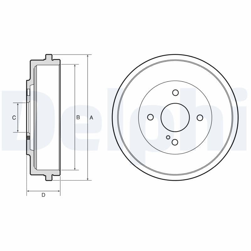 bf666 Delphi Тормозной барабан