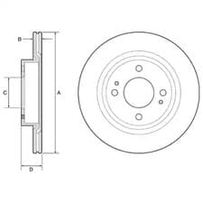 bg4830c Delphi Гальмівний диск для Mitsubishi Mirage