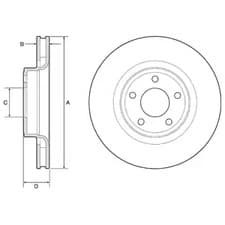 bg4831c Delphi Гальмівний диск для Ford Mustang