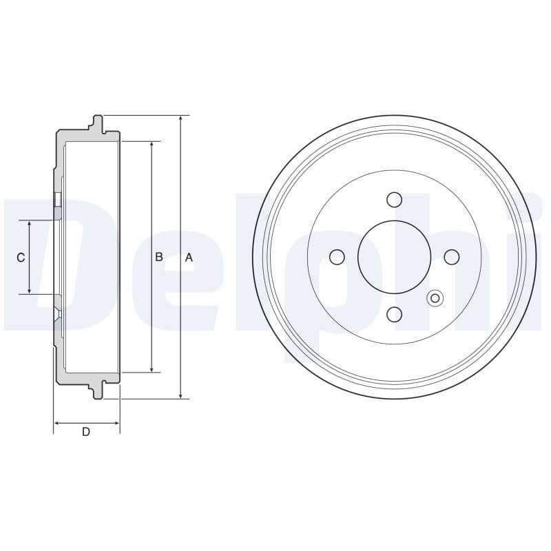 bf642 Delphi Гальмівний барабан для MG 3