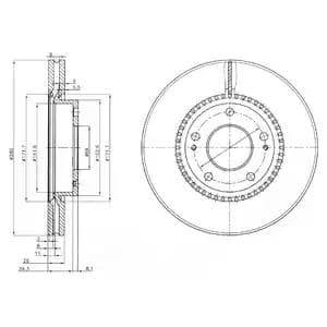 BG3861C Delphi Тормозной диск