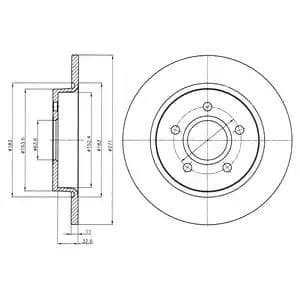 BG4386C Delphi Тормозной диск для Ford Focus
