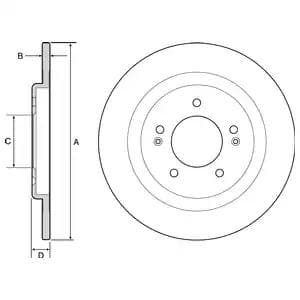 BG4563C Delphi Гальмівний диск для Hyundai i40