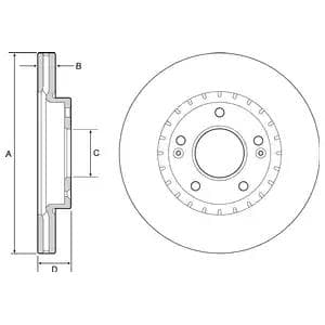 BG4565C Delphi Гальмівний диск