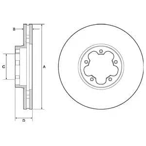 BG9142C Delphi Гальмівний диск для Ford Transit