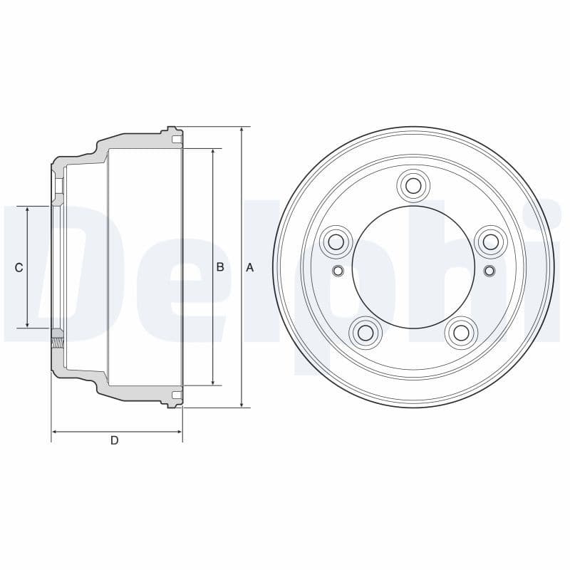 bf645 Delphi Тормозной барабан