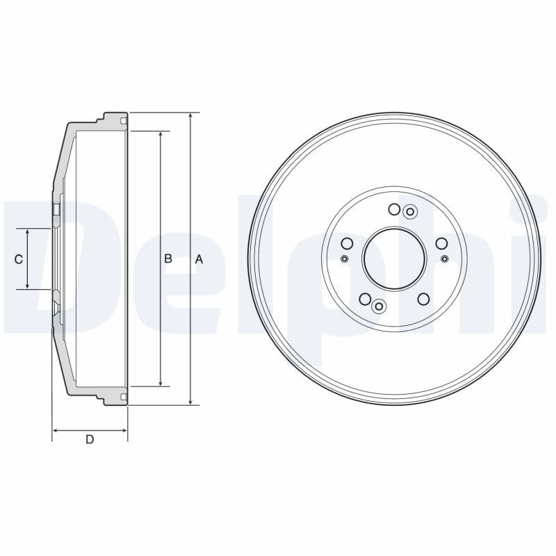 bf593 Delphi Тормозной барабан для Kia Carnival