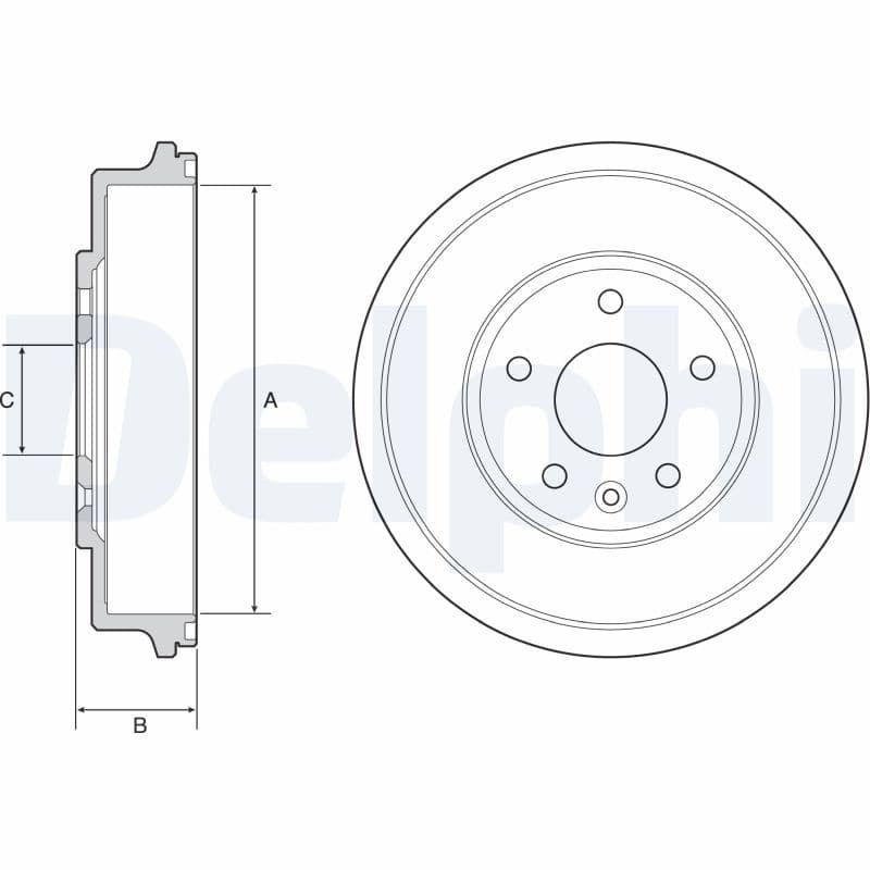bf556 Delphi Тормозной барабан для Chevrolet Aveo