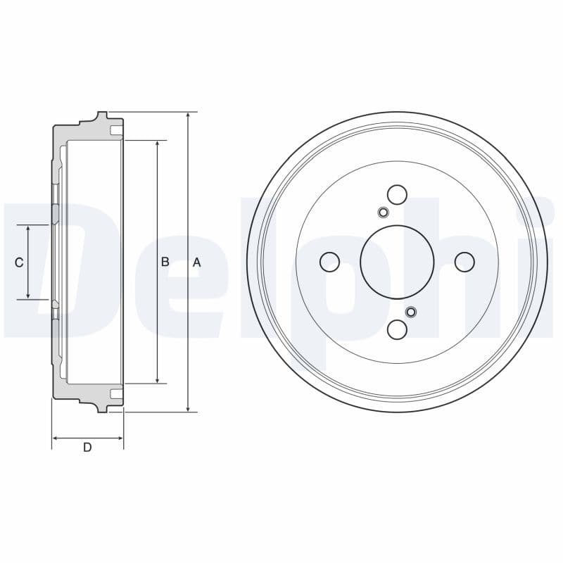 bf605 Delphi Тормозной барабан для Toyota IQ