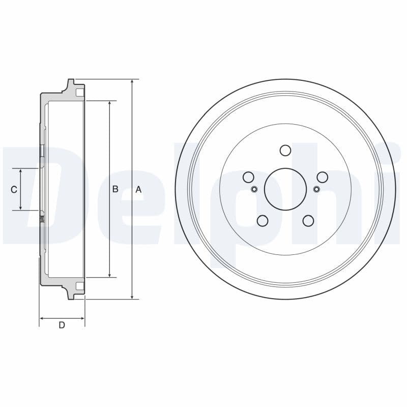 bf610 Delphi Тормозной барабан