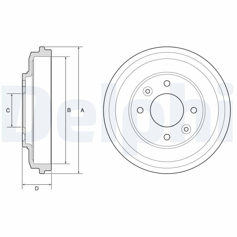 bf598 Delphi Тормозной барабан для Kia Carens
