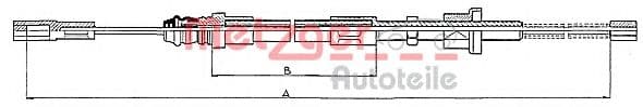 10.471 Metzger Трос ручного гальма для Citroen AX