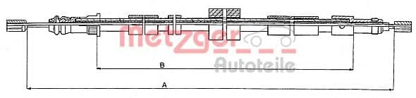 10.6025 Metzger Трос ручного гальма для Peugeot 306