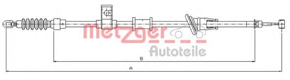 10.8223 Metzger Трос ручного гальма