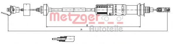 11.3924 Metzger Трос зчеплення