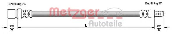 4111112 Metzger Гальмівний шланг