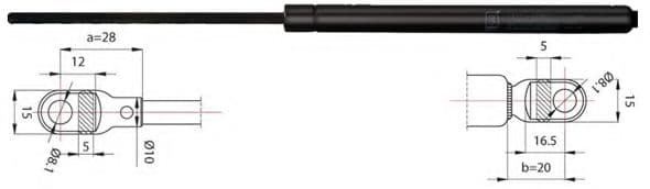 2110265 Metzger Газовий упор капота для BMW 3 Series