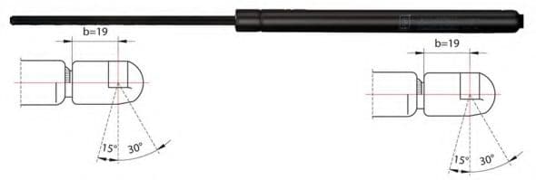 2110486 Metzger Газовий упор багажника для Opel Vectra