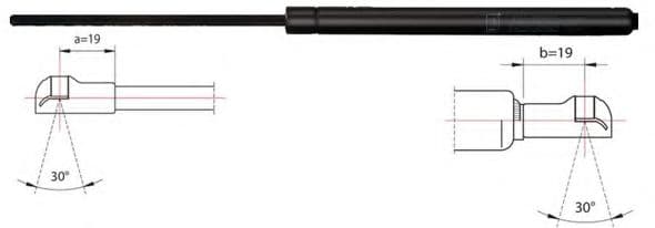 2110027 Metzger Газовий упор багажника для Fiat Panda