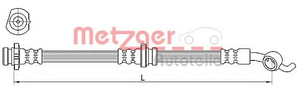 4110391 Metzger Гальмівний шланг