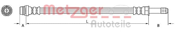 4110797 Metzger Гальмівний шланг