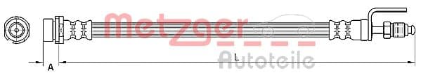 4110801 Metzger Гальмівний шланг