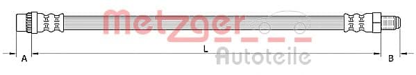 4110897 Metzger Тормозной шланг