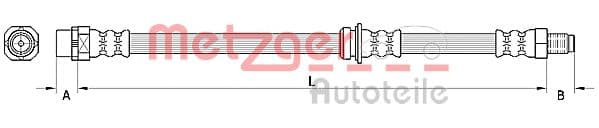 4110946 Metzger Гальмівний шланг для BMW 3 Series
