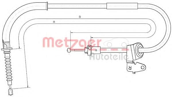10.4306 Metzger Трос ручного гальма